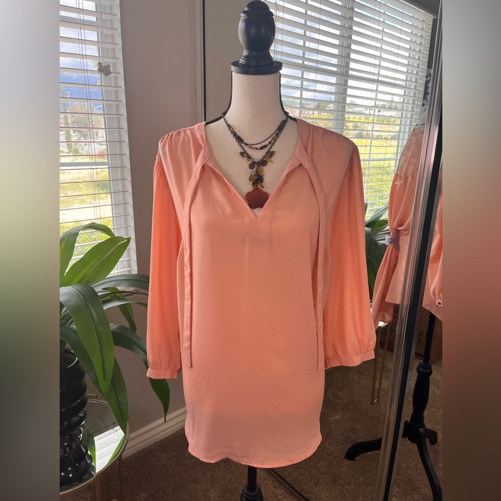 Torrid Peach Blouse S 1X  Plus Size NWT